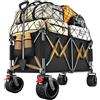 YEAUPE PRO Carrello Spiaggia Pieghevole XXXL - Doppi freni, doppia forcella r...