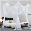 Digead Zanzariera Letto con 4 Porte, Zanzariera Baldacchino Pieghevole 190x21...