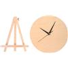 Orologio in Legno Bianco Quadrante Dell'orologio Incompiuto Rotondo