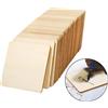 10 cm fai da te in legno naturale bianco placche/dischi rotondi quadrati non