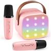 Mini Karaoke per Bambini Con 2 Microfono Wireless, 2025 TOP Karaoke Bluetooth Po