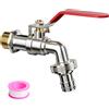 Ghazpmuk Rubinetto da Giardino 1/2'' Pollice, Valvola Erogatrice a Sfera, Rub...
