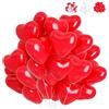 YOUYIKE 50 palloncini a forma di cuore, 12 pollici, rossi, palloncini a elio, per mat...