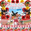 AWOUSUE Bing Compleanno 3 Anno, Festa Tema Bunny 3, Palloncini Compleanno Bing 3 Anno...