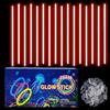 COSORO Braccialetti Luminosi Fluorescenti Rosso 100 Pezzi, Colorati Bastoni Bulk con...