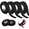 RMIVEGLIA 4 pezzi di nastro telato nero, 19mm x 15m, nastro adesivo telato pe...
