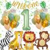 Konoz Wild One Decorazioni Compleanno 1 Anno, Palloncini Animali Giungla Compleanno...