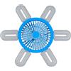 Luce Ventilatore Telecomando Wireless con Portalampada E27 per Montaggio a Soffi