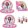 Procos PRO10245291DY Set da festa S Gabby's Dollhouse, 52 pezzi, piatti, taz...