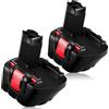 Catastro 2 Pezzi 12V 3.6Ah BAT043 Batteria di Ricambio per Bosch Batteria 12V NiMH Com...