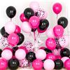 Ousuga 30 Pezzi Palloncini Rosa Neri, 12 Pollici Palloncini Rosa Pastello Opa...