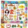AIBAOBAO 30 Pezzi Photo Booth Hawaii, Cornice Gonfiabile per Selfie Aloha,Acc...