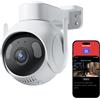 SwitchBot 3K Telecamera Da Esterno Wifi, Ricerca Video IA, Avvisi Scena e Rep...