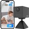 EZVIZ 4G LTE 2K Telecamera da Interno a Batteria, Audio Bidirezionale, Rileva...