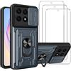 MEMELOKA Cover per HONOR X8a con 3 Pezzi Vetro Temperato, Rigida PC Back e TP...