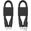 Stone&Stone Set 2 Cavi USB C | cavo da 40cm | USB A a USB C + USB C a USB C, Ricarica Rap...