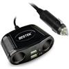 BESTEK Caricatore per Auto 150W, 12/24 V 2 Porte USB Caricabatteria da Auto p...