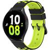 Per Samsung Galaxy Watch5 Pro 45mm 20mm Cinturino in silicone bicolore (nero + g