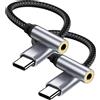 YLLZI Adattatore USB C a Jack 3.5 mm, Adattatore USB C per iPhone 17 16 15 Pr...