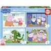 Educa - Peppa Pig Set van 4 progressieve kinderpuzzels van 20 tot 80 stukjes.