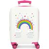 Roll Road Everything is Ok Valigia da cabina bianca 33 x 50 x 20 cm Rigida AB...