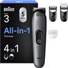 Braun Rifinitore AllInOne Series 3 AIO3500, Rasoio Elettrico 4In1, Lama Ultra...