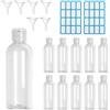 LONGERSIZHAN 11 Pz Flaconi da Viaggio 100 ml, Kit Viaggio Aereo, Bottiglie Vuote Ricaricab...