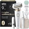 Braun Silk Epil 9 Flex SkinSpa Epilatore Elettrico Donna Testina Flessibile 3...