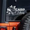 OTGETN 2 pezzi 20 x 10 cm, autoadesivi in vinile con motivo pesca alla carpa per par...