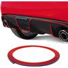 4R Quattroerre.it Profilo Adesivo per Paraurti Posteriore Fiat 500 Abarth, Rosso