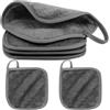 ZILZUFA 6 Pezzi 20x20 cm Panno Microfibra Viso, Lavette Bagno Panni Struccant...