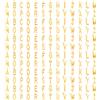 Andibro 156 Pezzi/6 Set Ciondoli Con Lettere Dorate, Alfabeto AZ, Ciondoli Br...