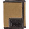 Timberland PRO Men's Canvas Leather RFID Trifold Wallet with Zippered Pocket,...