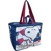 CARTOON Borsa mare Snoopy shopper con manici e tracolla con chiusura zip bors...