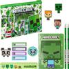 MINECRAFT Riempito Astuccio Matite e Set Cancelleria Bambini, Accessori Scuol...