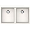 SCHOCK - Lavello Cucina 'GALAXY N200U Bianco Puro, 732x438 | Interno Vasche 694X400; Lavello 2 Vasca Cristadur; Abbinabile con Miscelatori; Piani Cottura e Forni