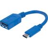‎Manhattan Manhattan 353540 USB-C 3.1 Kabel (G1) Typ C-Stecker auf Typ A-Buchse 15 cm blau