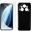 LYZXMY Cover per Oukitel WP55/Oukitel WP55 Pro6.6" Nero Custodia + 2 Pezzi Pe...