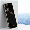 Custodia TPU Antiurto Oro 6D per Honor 70 XINLI - Protezione Premium Nera