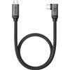 Silkland Cavo USB C 3.2 Gen2×2 90 Gradi 50CM, 20Gbps Cavo Dati USBC a USBC Co...
