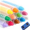 YIPFEN 12 Gessetti Colorati per Lavagna, Gesso Senza Polvere, Non Tossico, La...