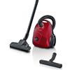 Bosch Serie 2 BGBS2RD1H, Aspiratore da Slitta con Sacchetto, Rosso