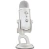 Logitech G Blue Yeti Premium USB Gaming Mic per lo streaming su PC e Mac, edizione speciale, effetti VOICE blu, temi esclusivi Streamlabs, 4 modelli di pick-up, Plug & Play, Bianco