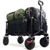 TIMBER RIDGE Carrello Spiaggia Ruote Grandi con Freno Carrello Pieghevole Tra...