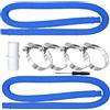 TFSZE Lot de 2 tuyau piscine,Tuyau 32mm Blanc,2 tuyaux de piscine 1,5 m, long...