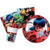 Ciao Kit Party Tavola Miraculous Ladybug per 24 persone 88 pezzi 24 piatti Ø23cm, ...