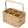 HMF Borsa Porta Bottiglie Acqua, Portabottiglie intrecciato en giacinto d'acq...