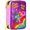 Seven Inside Out 2 Astuccio Scuola 3 Zip, Viola, Portapenne Triplo Scomparto ...