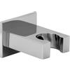 Daloual Supporto da parete per doccetta/doccia a forma quadrata in ottone cromato