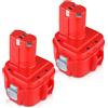 Catastro 2 pezzi 12V 3.6Ah NiMH Batteria ricambio per Makita 1220 Batteria PA...